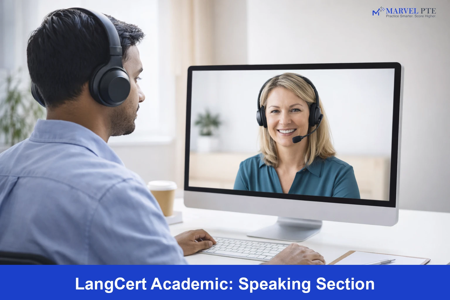 LanguageCert Speaking section with human examiner video call