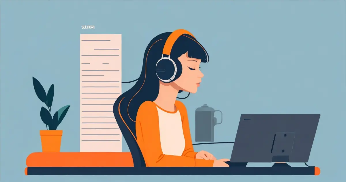 Student using MarvelPTE’s AI platform for PTE Core Reading