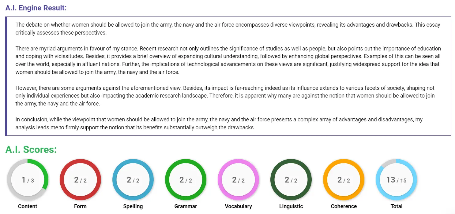 AI assessment screenshot for Error: Unable to fetch data from OpenAI.