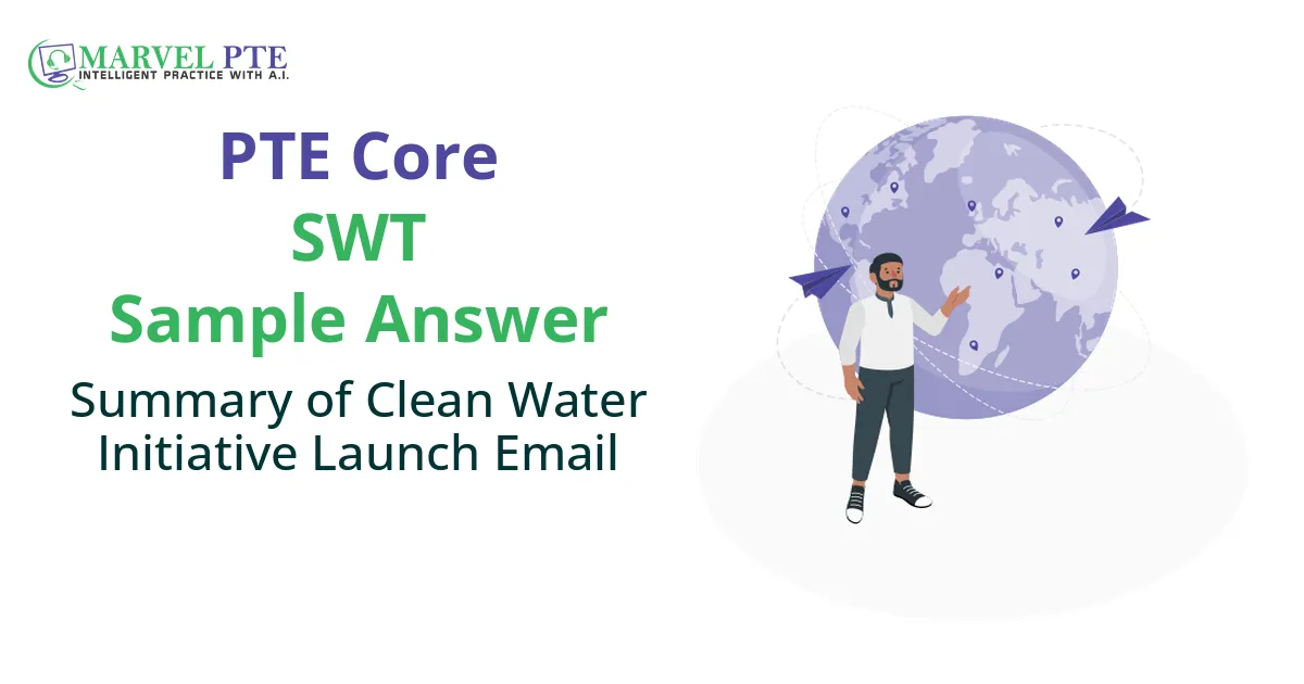 Summary of Clean Water Initiative Launch Email